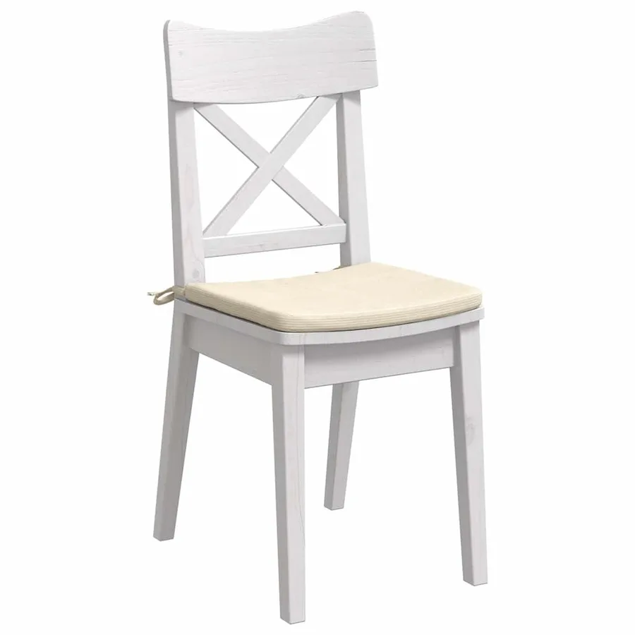 Coussins de siège 4 pcs Crème 40 x 40 x 3 cm - 3