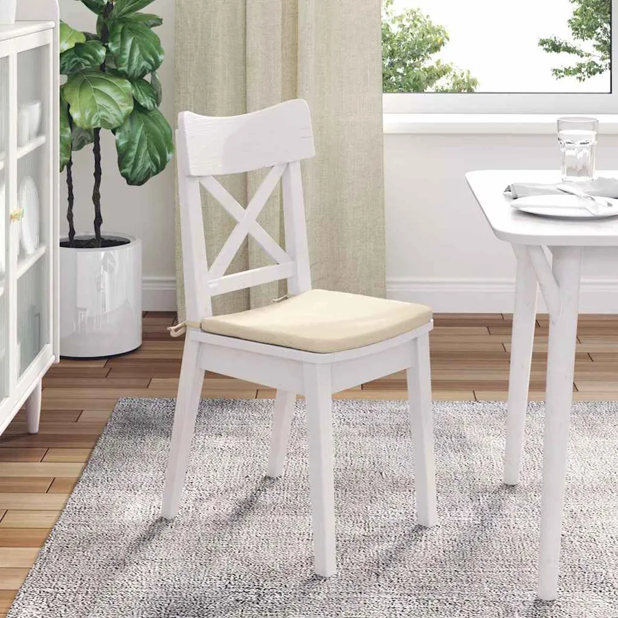 Coussins de siège 4 pcs Crème 40 x 40 x 3 cm - 4