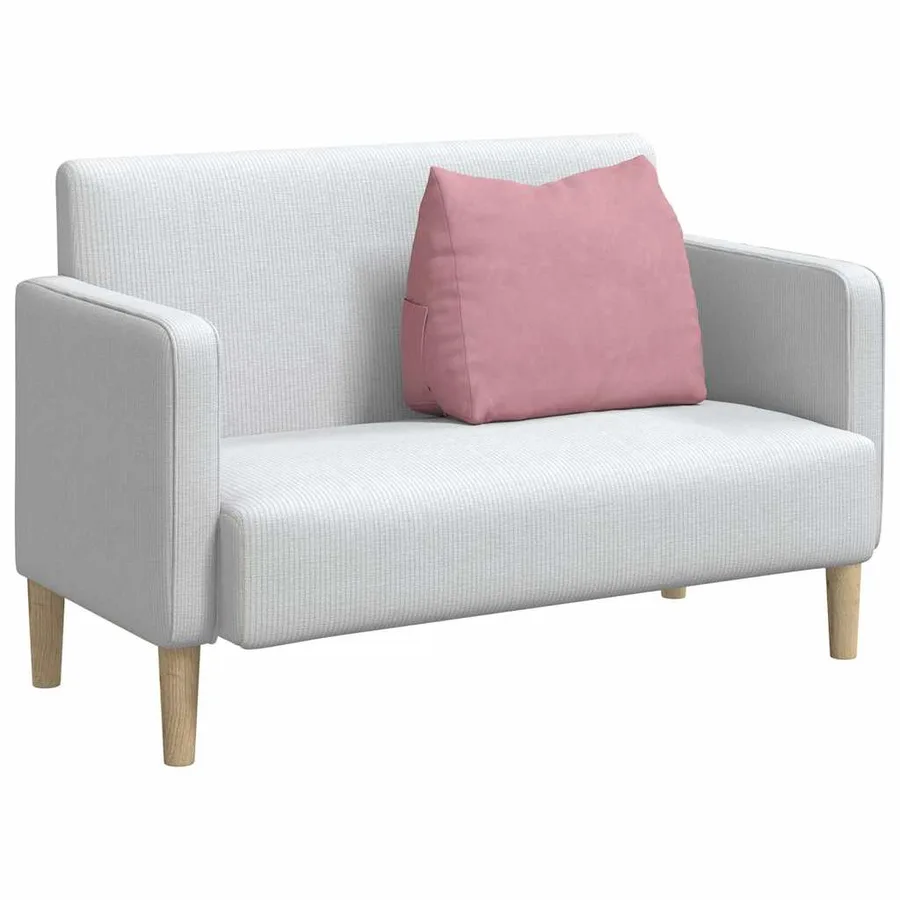 Coussin de Dos Rose 60 x 20 x 50 cm Tissu en velours côtelé - 3
