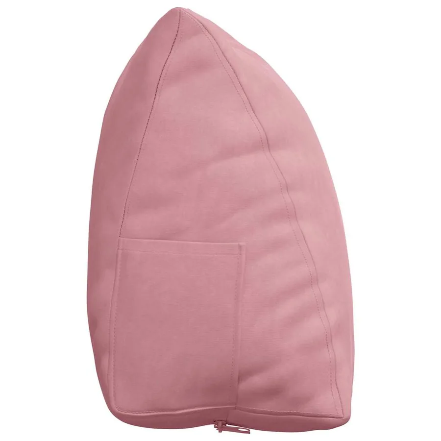 Coussin de Dos Rose 60 x 20 x 50 cm Tissu en velours côtelé - 7