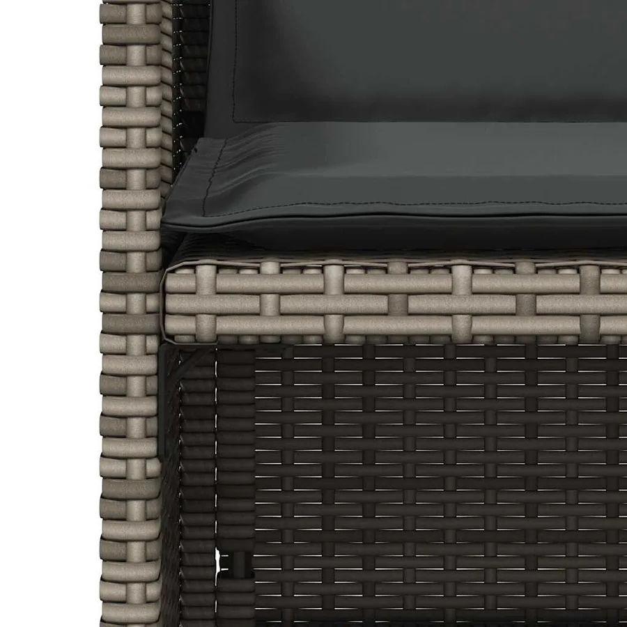 Ensemble à manger de jardin 5 pcs coussins gris résine tressée - 16