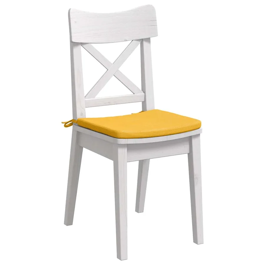 Coussins de siège 4 pcs Jaune clair 40 x 40 x 3 cm - 3