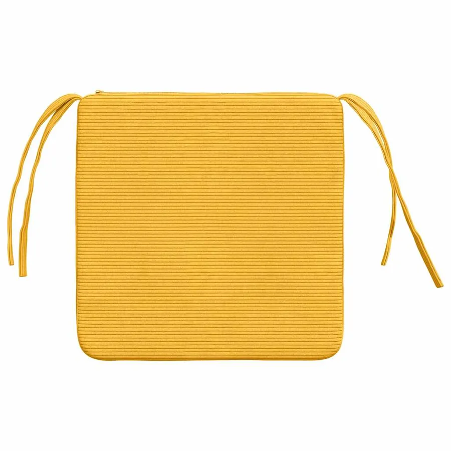 Coussins de siège 4 pcs Jaune clair 40 x 40 x 3 cm - 7