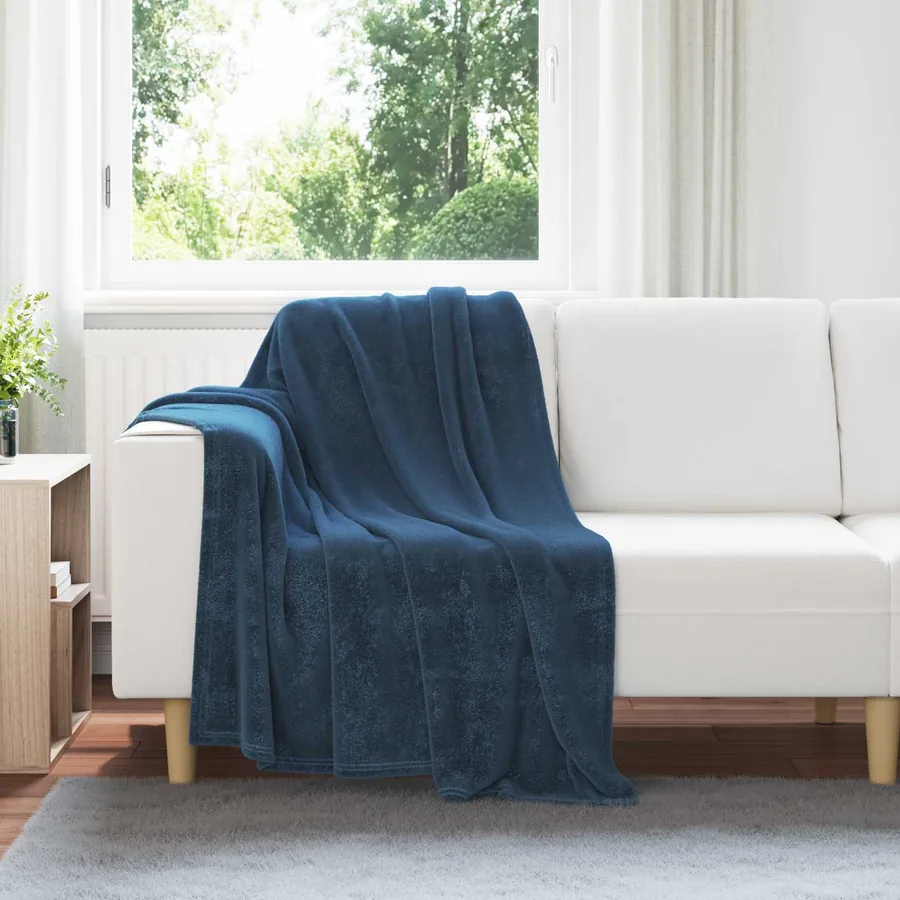 Couvertures à jeter 6 pcs Bleu marine 130 x 150 cm Toison