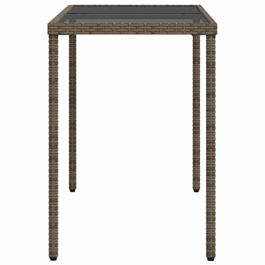Ensemble à manger de jardin 5 pcs coussins gris résine tressée - 10