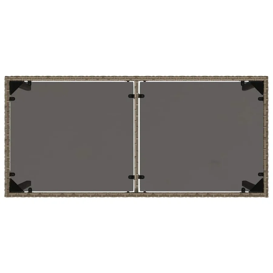 Ensemble à manger de jardin 5 pcs coussins gris résine tressée - 11