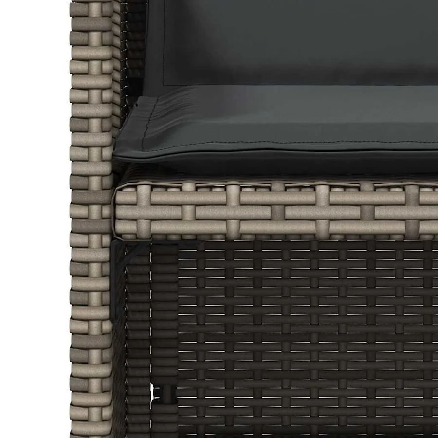 Ensemble à manger de jardin 5 pcs coussins gris résine tressée - 15