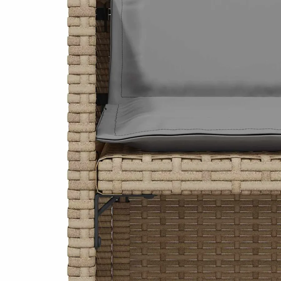 Ensemble de bistro 3 pcs coussins mélange beige résine tressée - 6