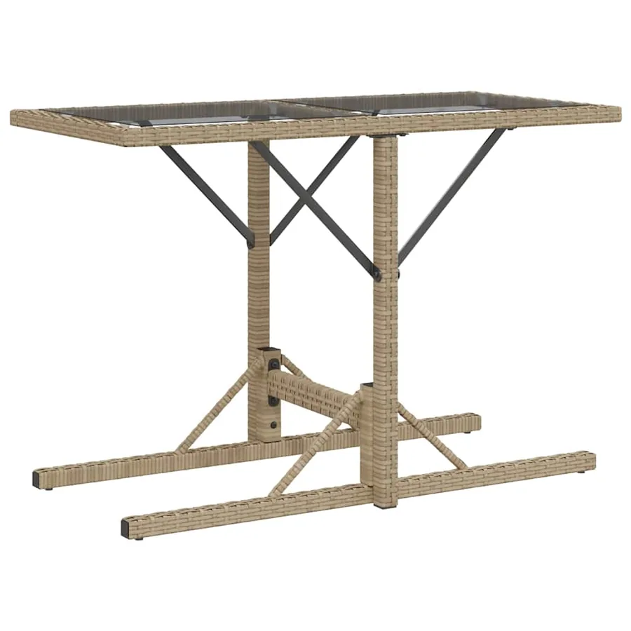 Ensemble de bistro 3 pcs coussins mélange beige résine tressée - 7