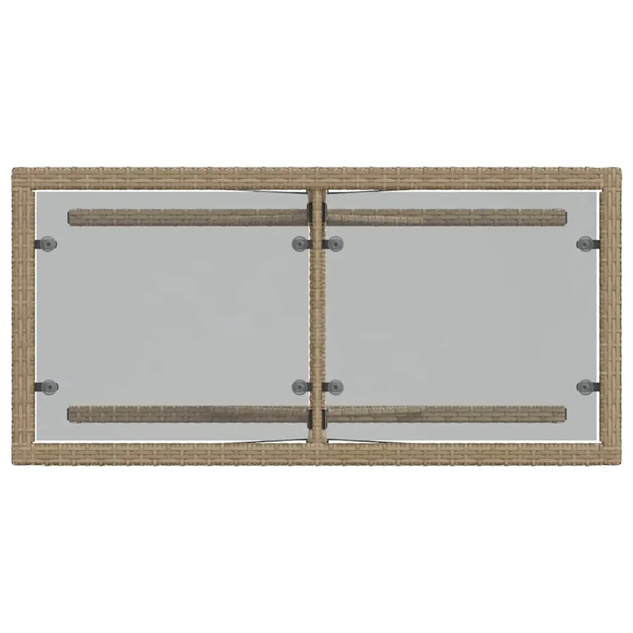 Ensemble de bistro 3 pcs coussins mélange beige résine tressée - 9