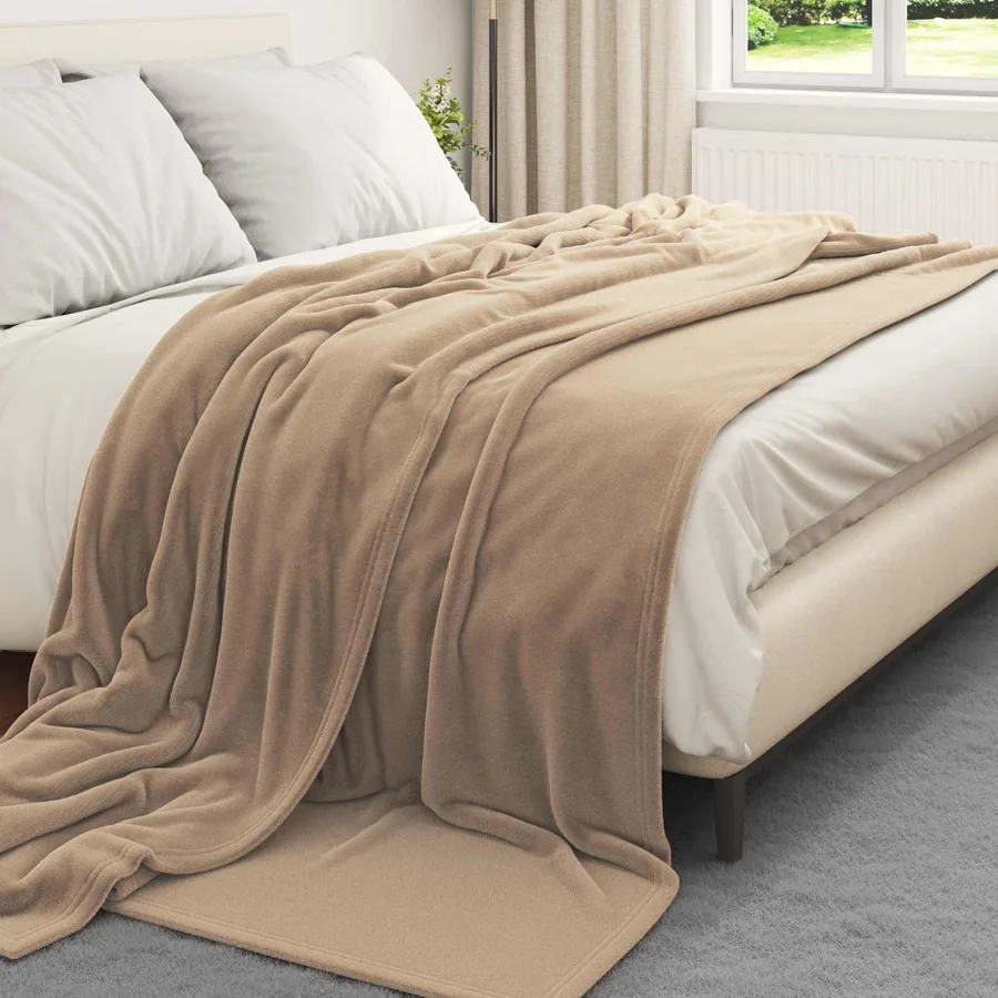 Couvertures à jeter 6 pcs Camel 220 x 240 cm Toison - 3
