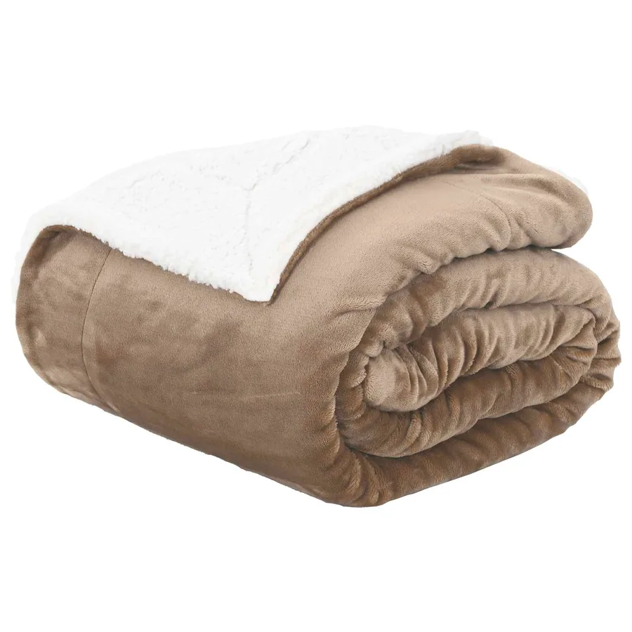 Jeté Camel 130 x 150 cm Toison - 2