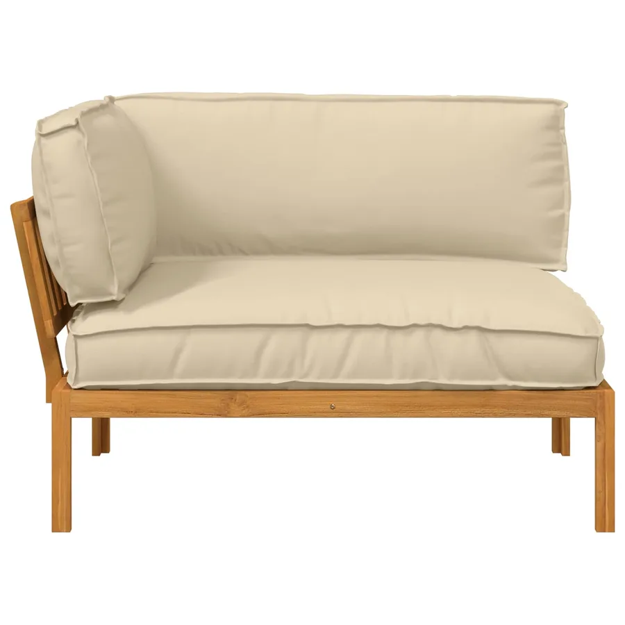 Ensemble de Canapés Beige 133 x 92 x 69 cm Bois d'Acacia Massif - 6
