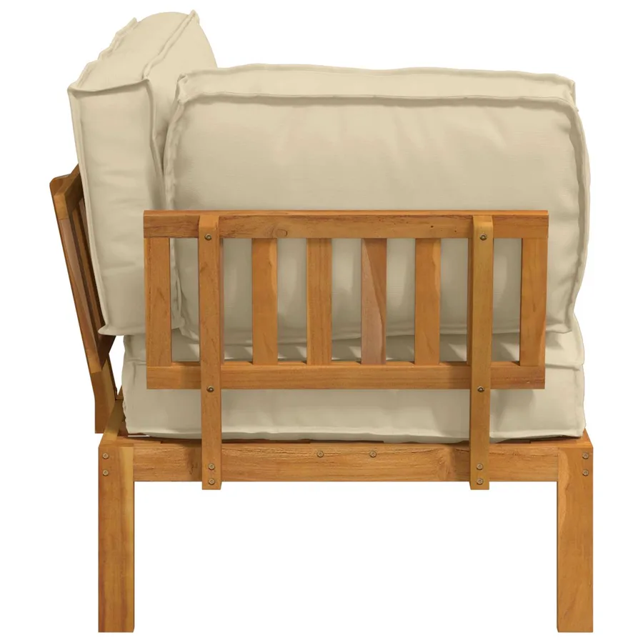 Ensemble de Canapés Beige 133 x 92 x 69 cm Bois d'Acacia Massif - 7