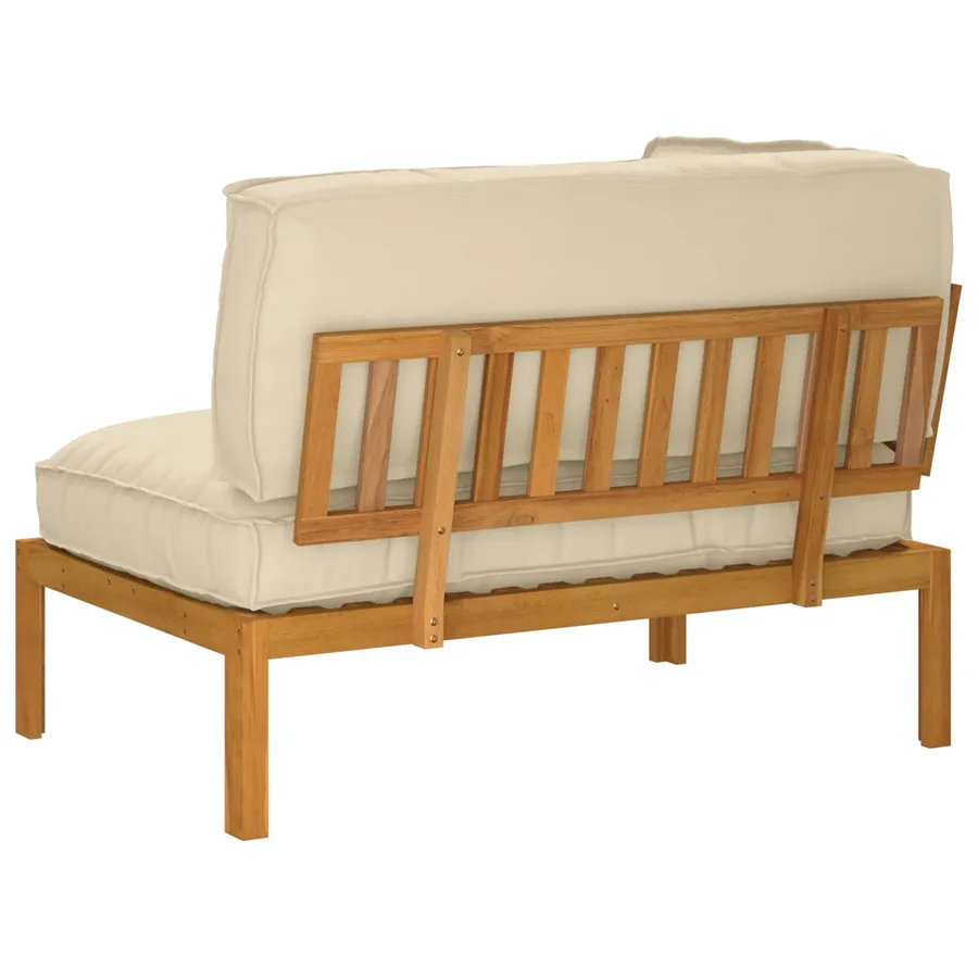 Ensemble de Canapés Beige 133 x 92 x 69 cm Bois d'Acacia Massif - 8