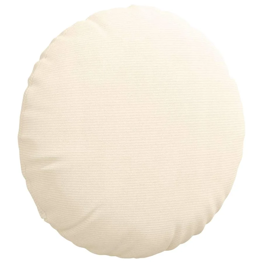 Coussins de siège 2 pcs Crème Ø 80 cm Tissu en velours côtelé - 5