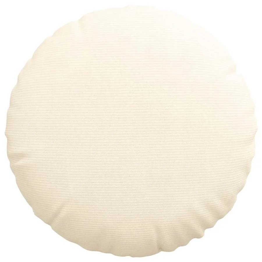 Coussins de siège 2 pcs Crème Ø 80 cm Tissu en velours côtelé - 6