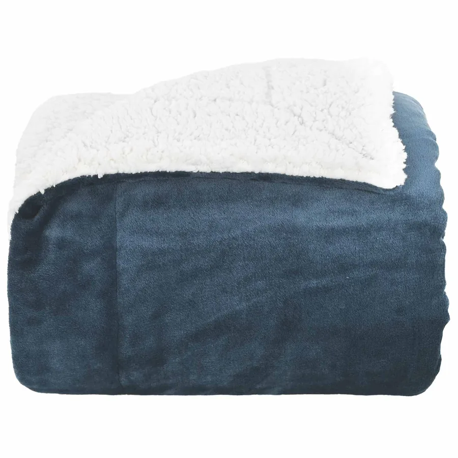 Jeté Bleu marine 130 x 150 cm Toison - 4