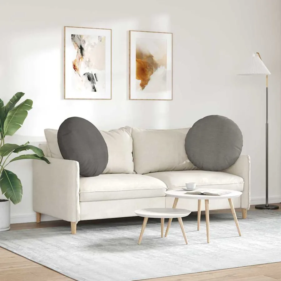 Coussins de siège 2 pcs Gris clair Ø 80 cm - 4