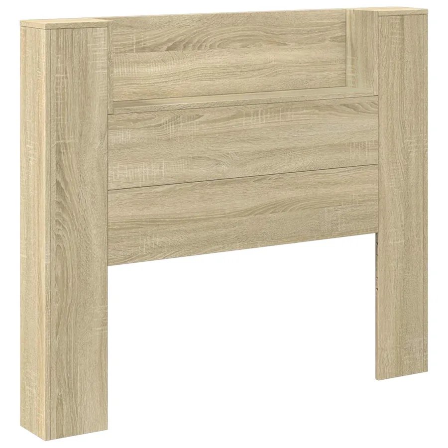 Tête de lit de rangement avec LED Chêne Sonoma - 2