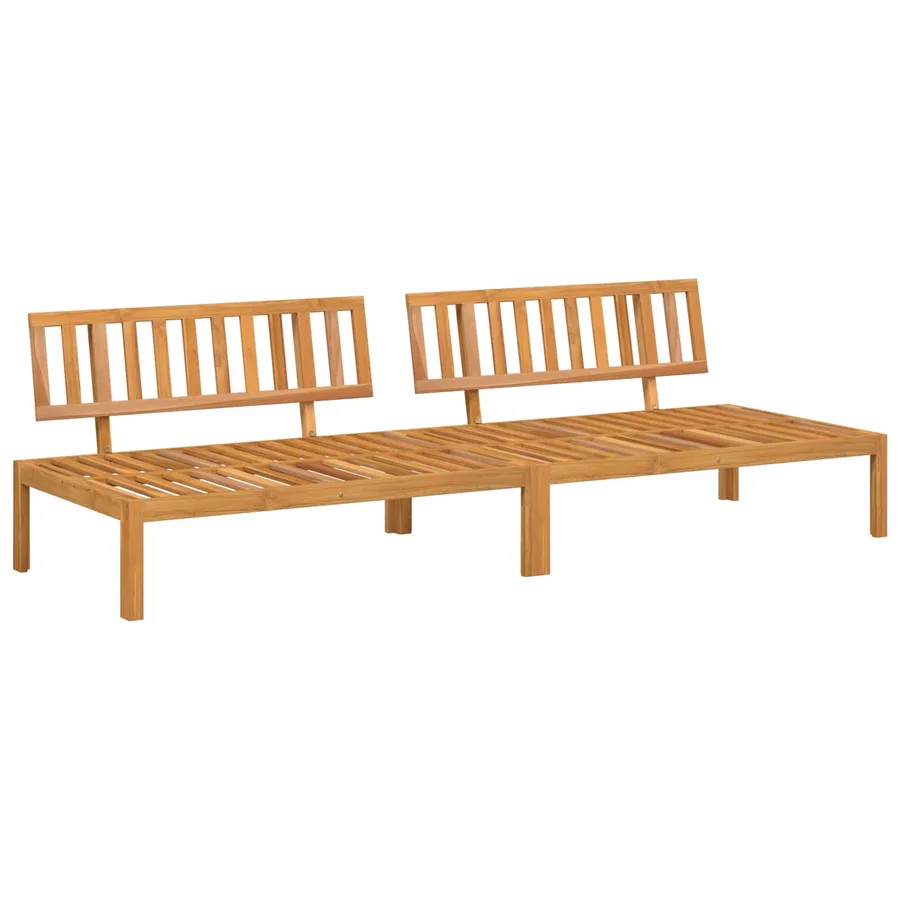 Ensemble de Canapés Uni 2 pcs Anthracite Bois d'Acacia Massif - 3