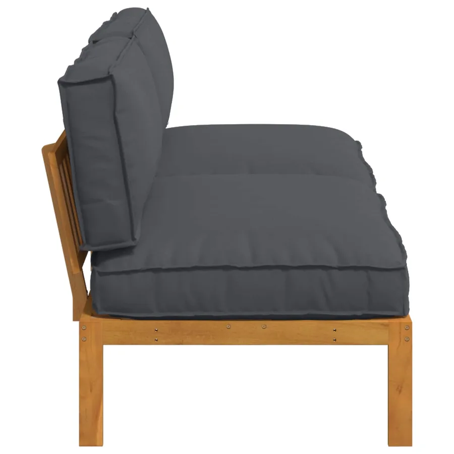 Ensemble de Canapés Uni 2 pcs Anthracite Bois d'Acacia Massif - 7