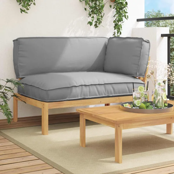 Ensemble de Canapés Gris 133 x 92 x 69 cm Bois d'Acacia Massif