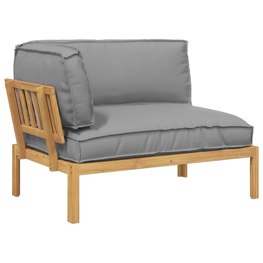 Ensemble de Canapés Gris 133 x 92 x 69 cm Bois d'Acacia Massif - 2