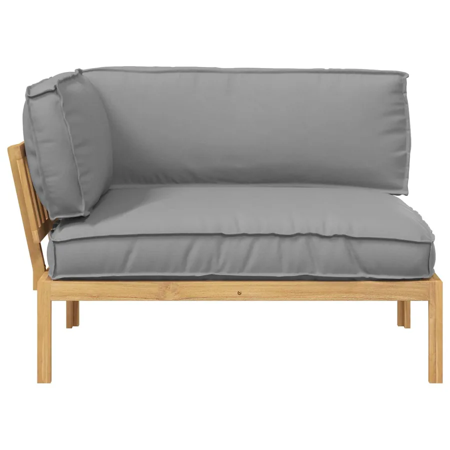 Ensemble de Canapés Gris 133 x 92 x 69 cm Bois d'Acacia Massif - 7