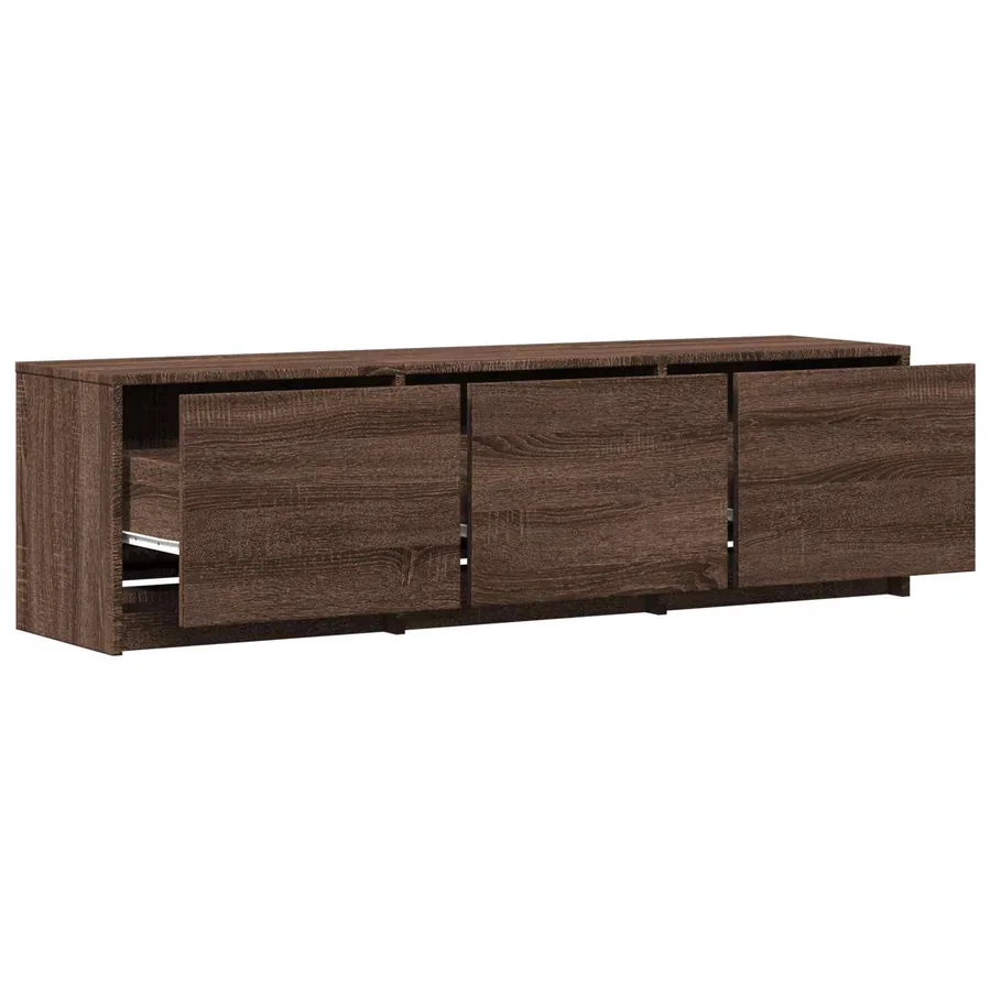 Meuble TV avec LED 140 x 34 x 40 cm Chêne brun - 10