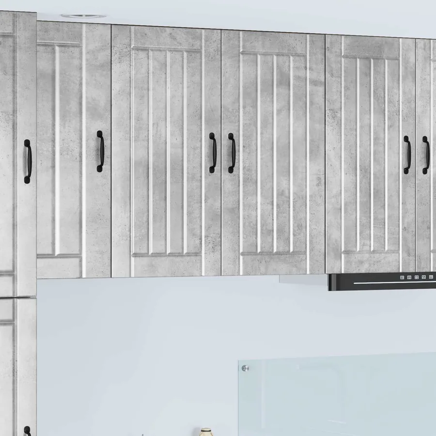 Meuble mural LUCCA Gris béton 80 x 31 x 80 cm Bois d'ingénierie