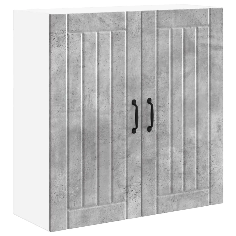 Meuble mural LUCCA Gris béton 80 x 31 x 80 cm Bois d'ingénierie - 2