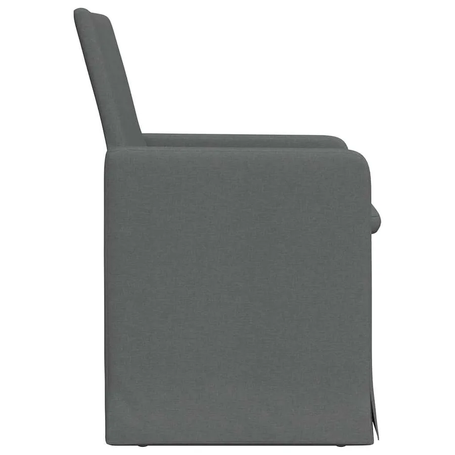 Chaises de salle à manger 2 pcs Gris foncé 57 x 67 x 95 cm - 5
