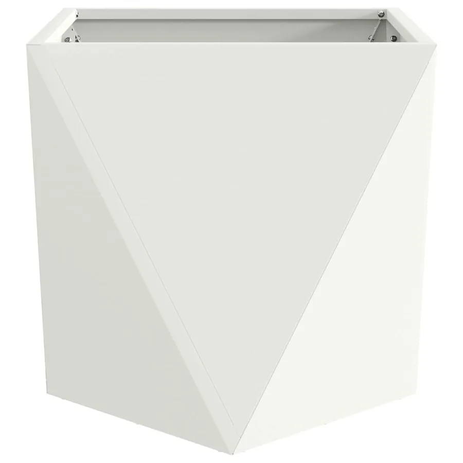 Jardinière 2 pc Blanc 50 x 50 x 50 cm Acier - 6