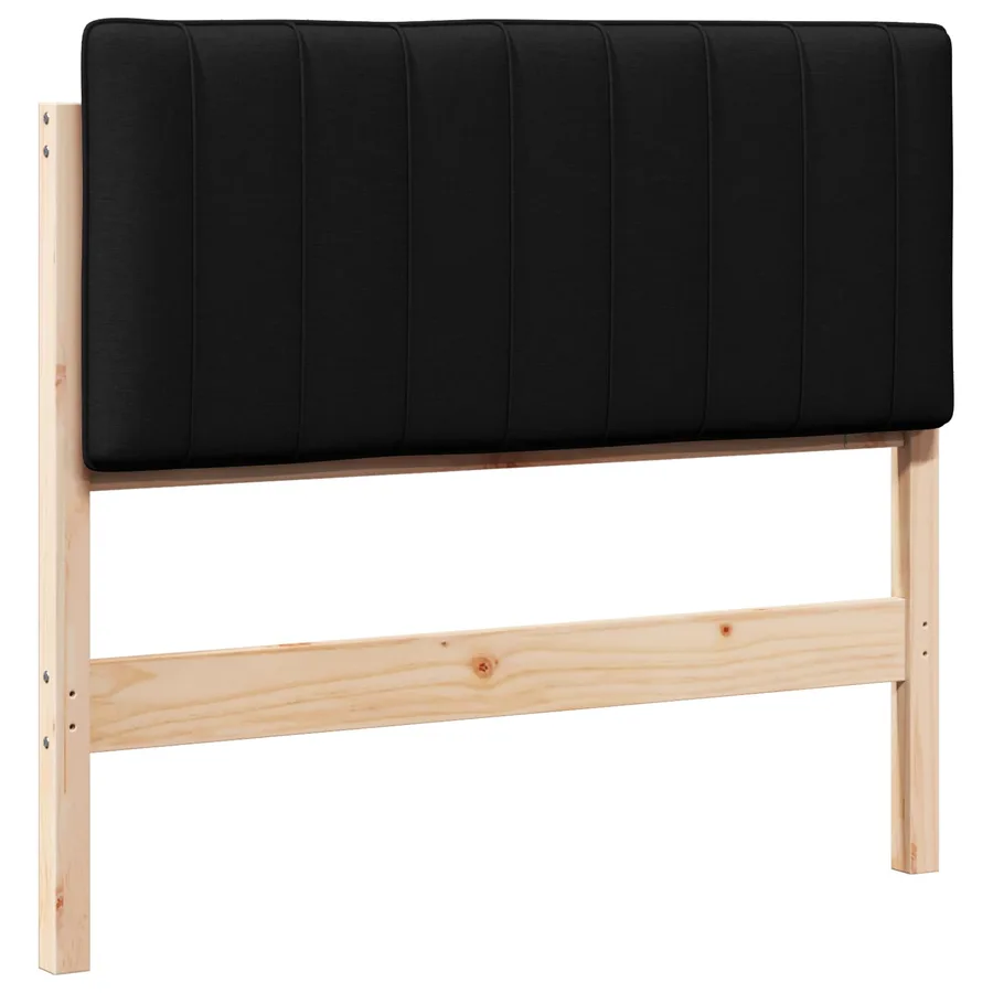 Tête de lit capitonnée Marron et Noir 100 cm Pin massif - 2