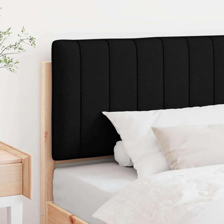 Tête de lit capitonnée Marron et Noir 100 cm Pin massif - 3
