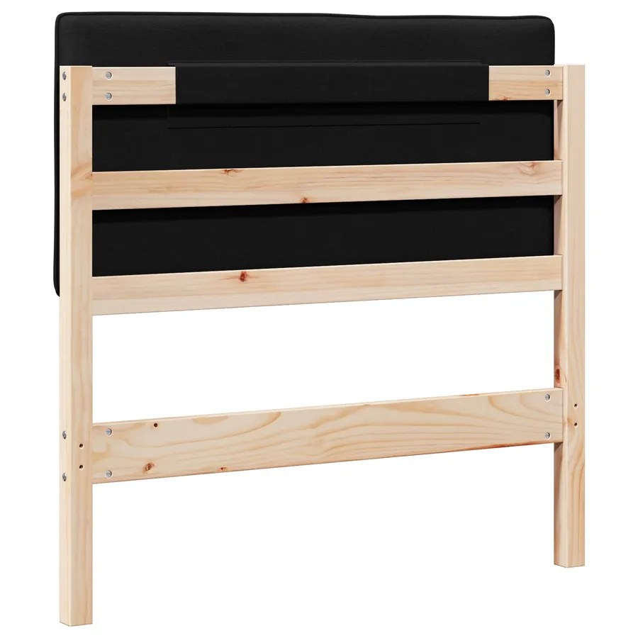 Tête de lit capitonnée Marron et Noir 100 cm Pin massif - 6