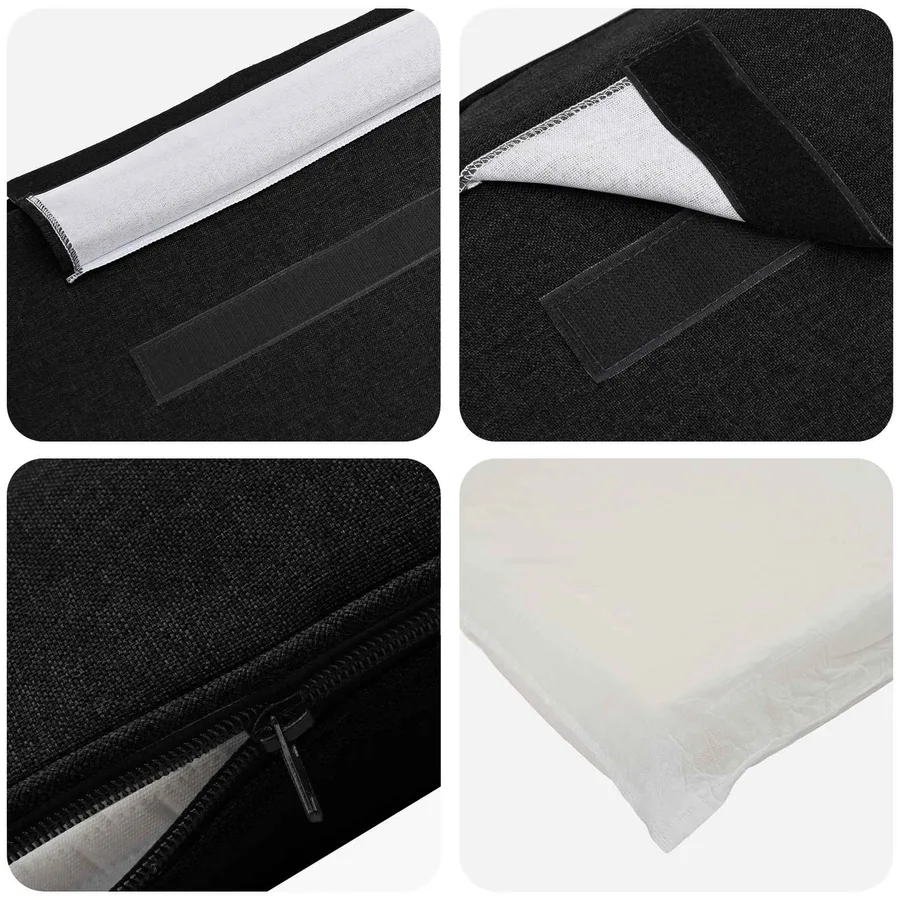 Tête de lit capitonnée Marron et Noir 100 cm Pin massif - 7