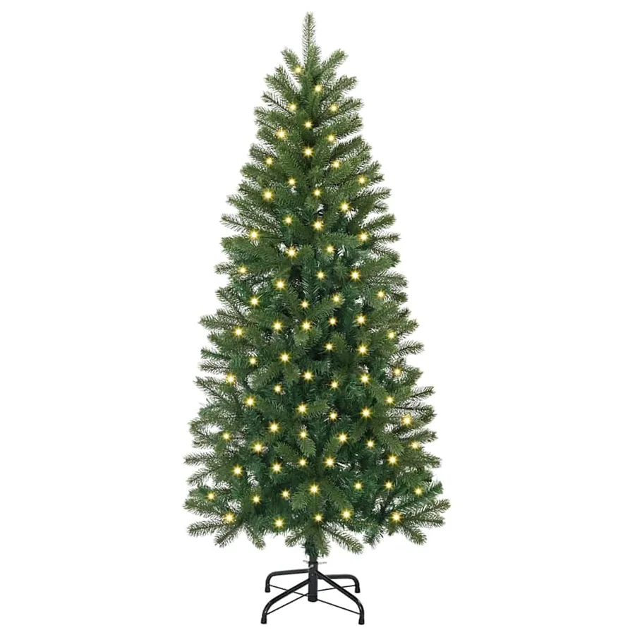 Sapin de Noël artificiel avec 150 LED Vert 150 cm PE et PVC - 3