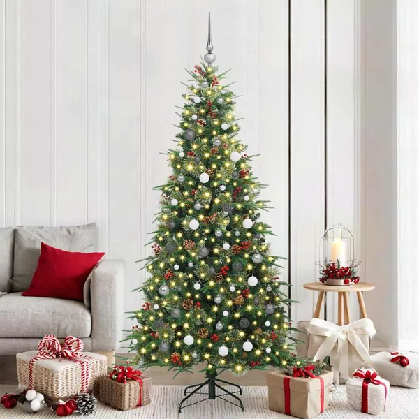 Sapin de Noël Artificiel à Branches Articulées Vert 210 cm