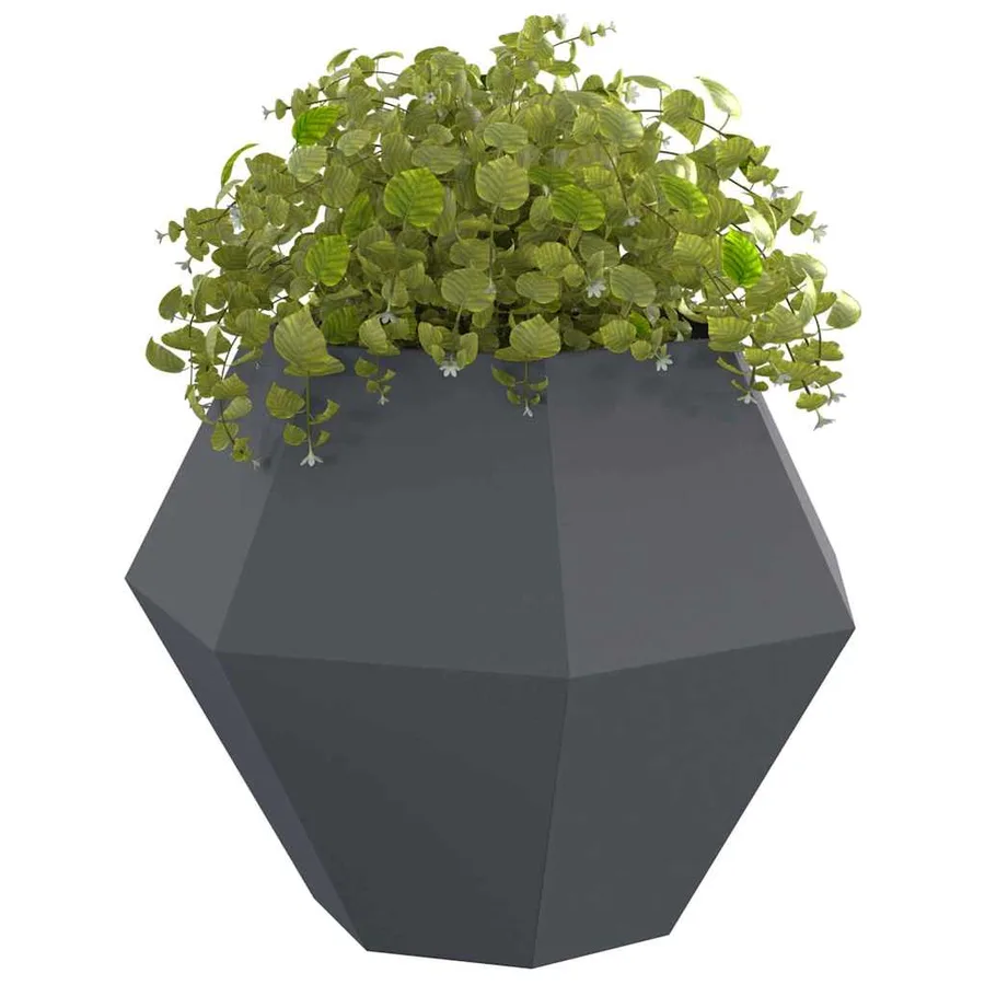 Jardinière 2 pc Anthracite 100 x 100 x 80 cm Acier - 3
