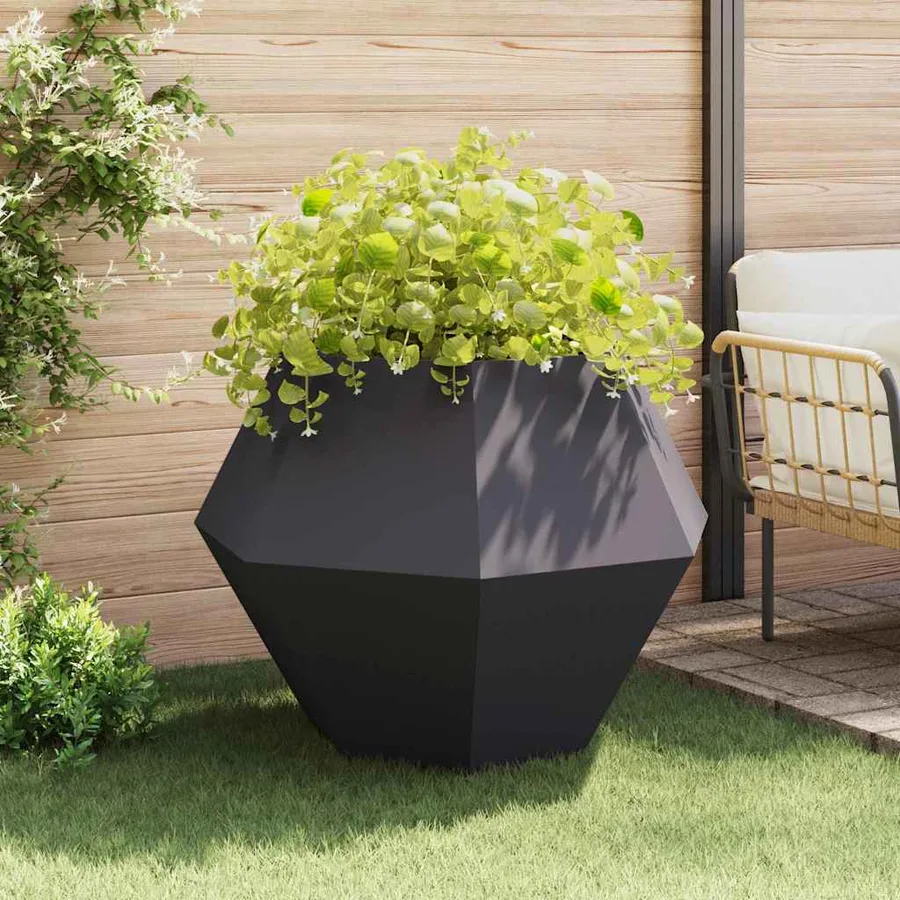 Jardinière 2 pc Anthracite 100 x 100 x 80 cm Acier - 4