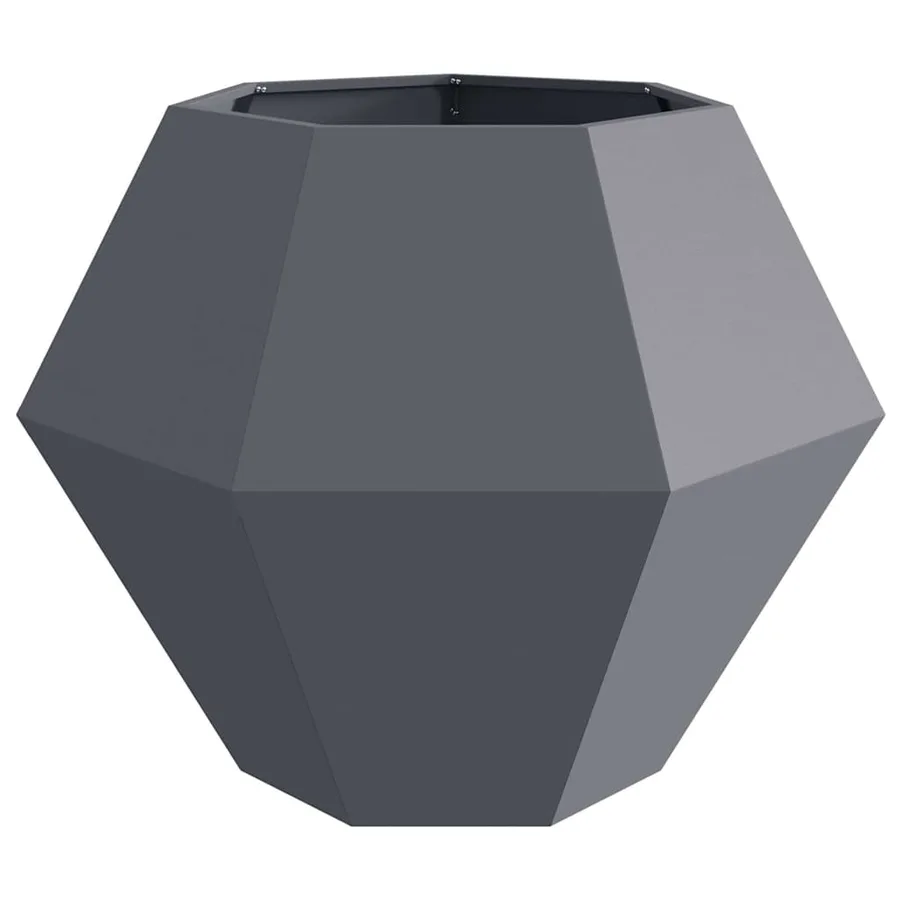 Jardinière 2 pc Anthracite 100 x 100 x 80 cm Acier - 6