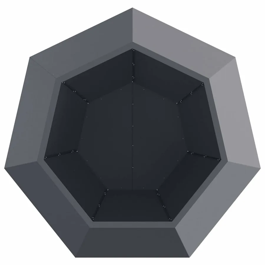 Jardinière 2 pc Anthracite 100 x 100 x 80 cm Acier - 7