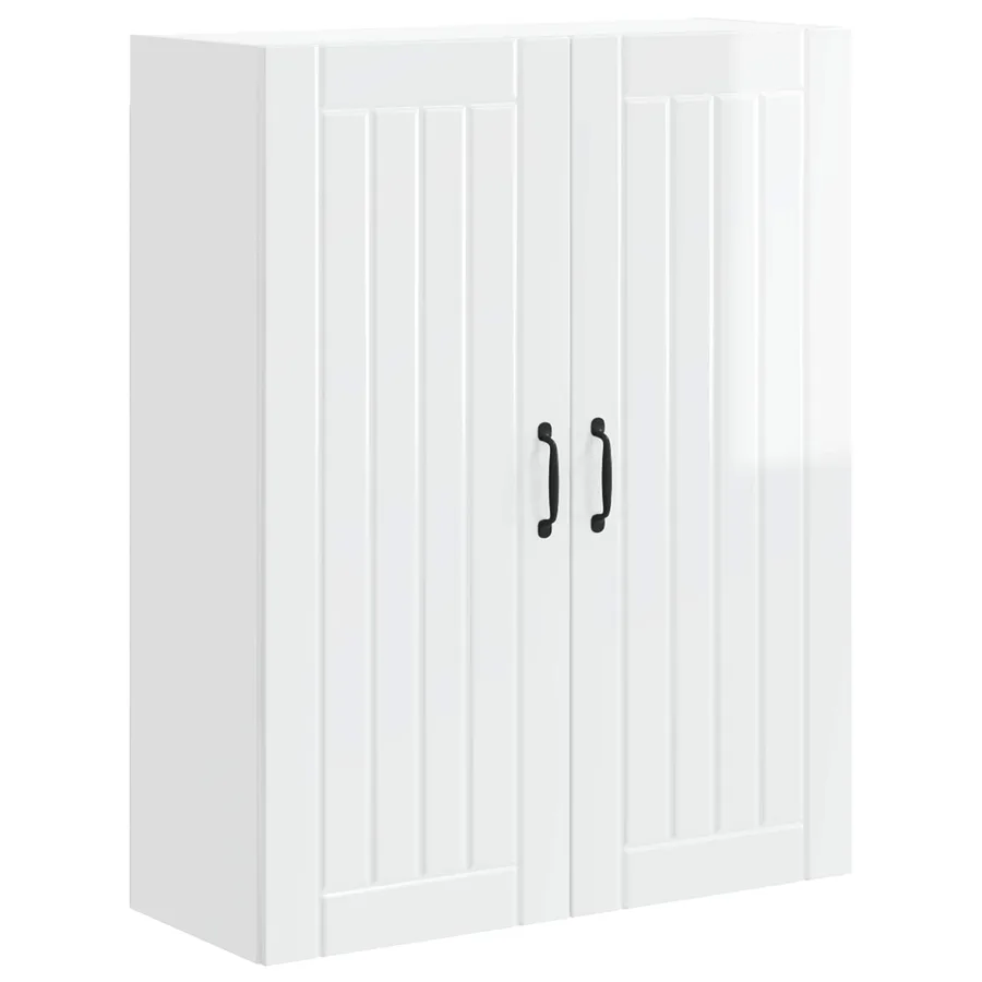 Meuble mural LUCCA Blanc brillant 80 x 31 x 100 cm - 2