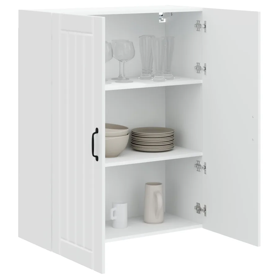 Meuble mural LUCCA Blanc brillant 80 x 31 x 100 cm - 3