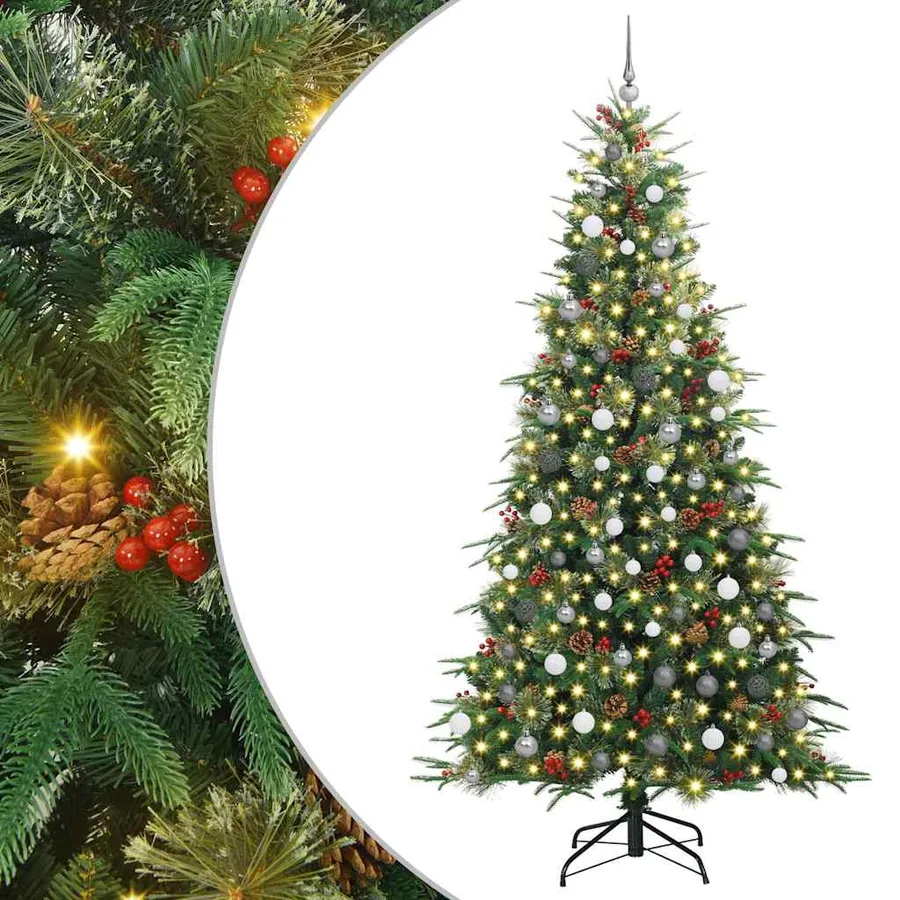 Sapin de Noël Artificiel à Branches Articulées Vert 240 cm - 2
