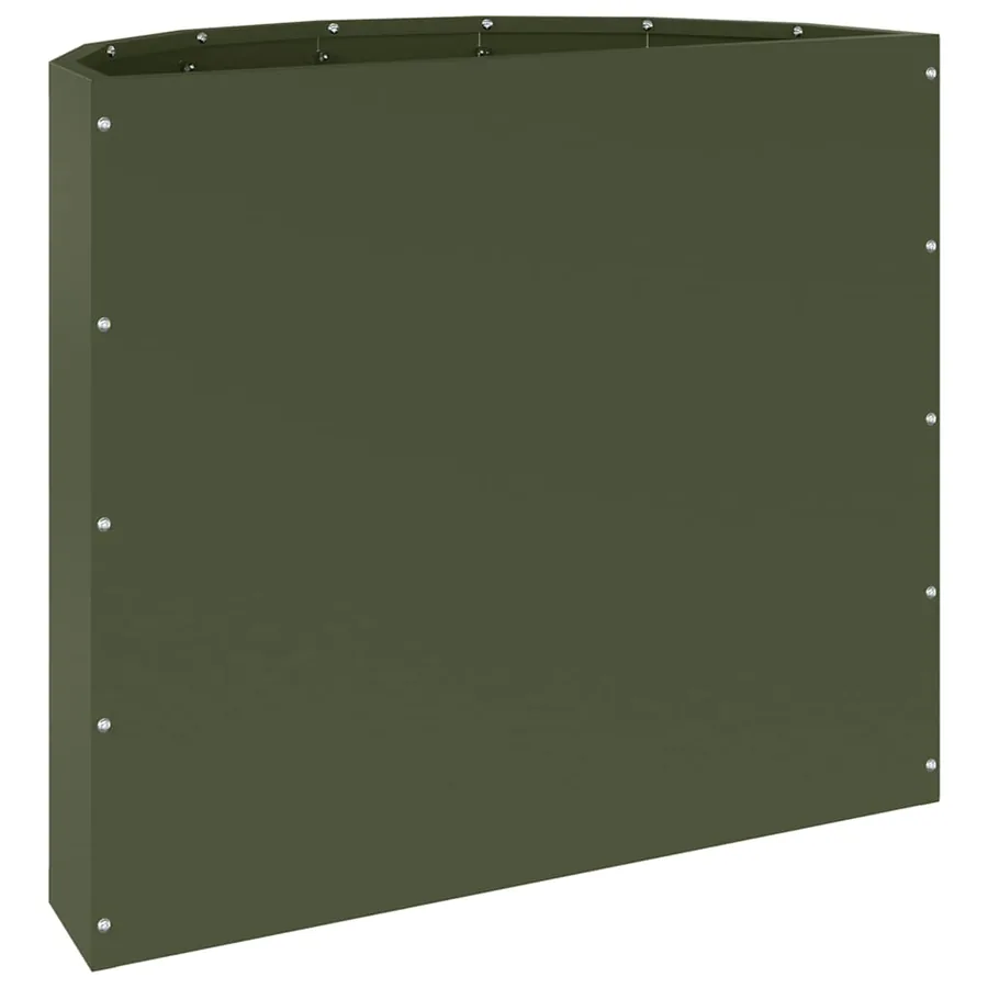 Jardinière Vert olive 60 x 30 x 50 cm Acier - 7