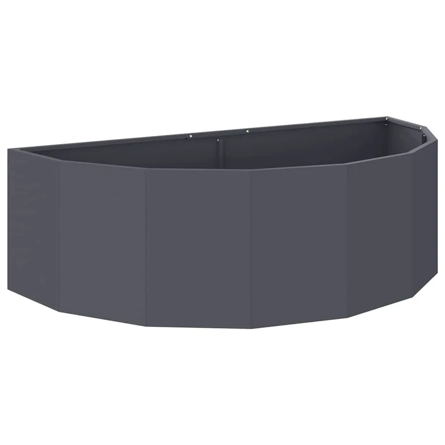 Jardinière Anthracite 120 x 60 x 35 cm Acier - 2