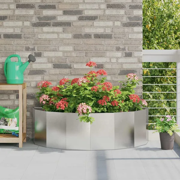 Jardinière Argent 120 x 60 x 35 cm Acier inoxydable